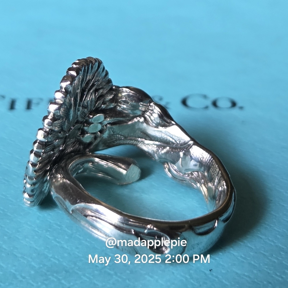 1885 Tiffany & Co.  Dandelion Spoon Ring in Sterling Silver Luxury Vintage #44 - Picture 7 of 12